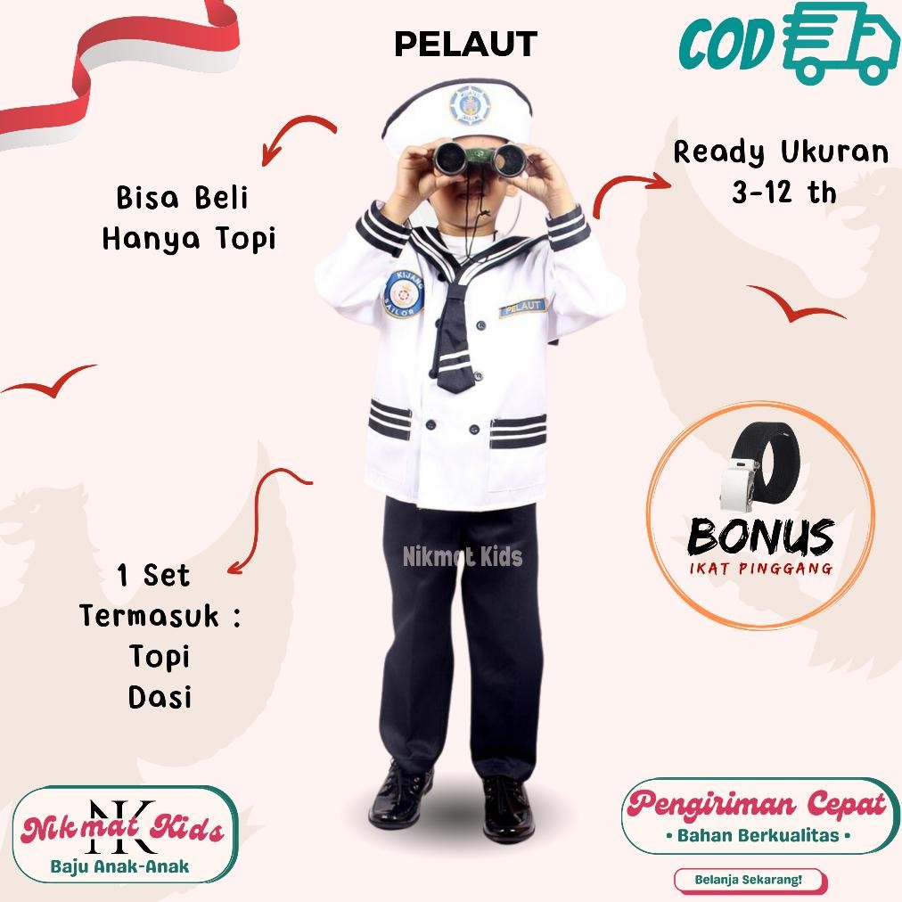 Baju pelaut anak kostum popaye anak baju sailor anak pocil laki laki seragam nahkoda kapal anak baju