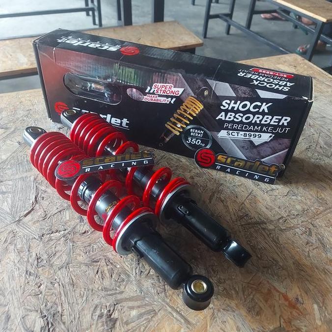 SHOCK SHOK SHOCKBREAKER BELAKANG MOTOR BEBAN BERAT UKURAN 340 SCARLET