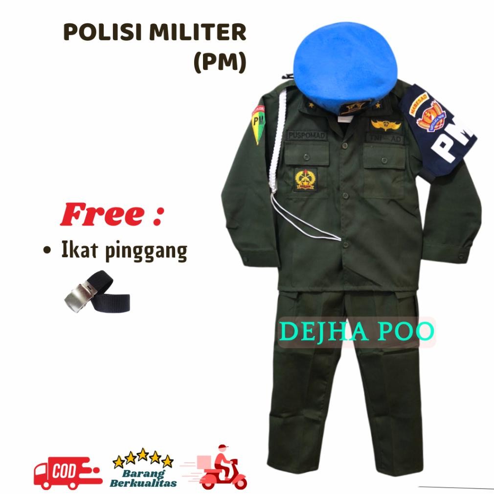 seragam polisi militer anak baju tentara anak pakaian polisi militer anak baju profesi tni anak