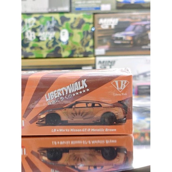 Mini GT LB Works Nissan GTR R35 Type 2 Rear Wing Ver 3 Metallic Brown Indonesia Diecast Exclusive ID