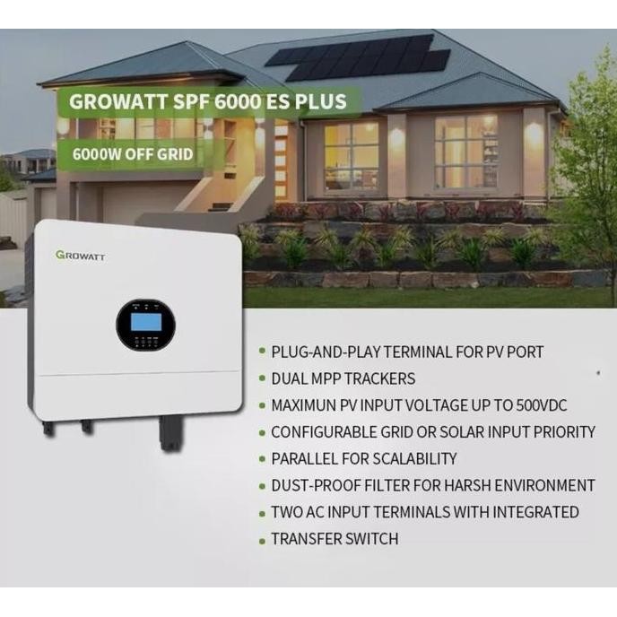 Growatt Spf 6000 Hybrid Offgrid Inverter 6000W Plus Wifi