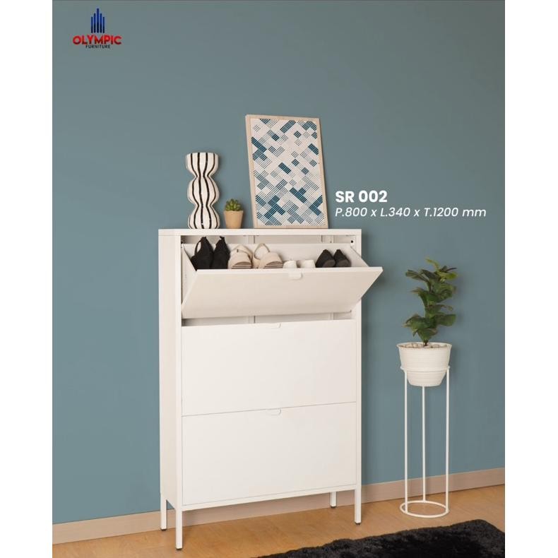Rak Sepatu Besi SR 002 Olymsteel Minimalis Modern Nugi