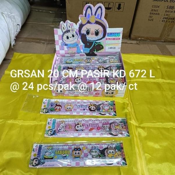 

paling diminati] penggaris labubu air mainan panjang 20 cm ( ada glitter pasrinya) bahan tebal import china yosep kode KD 672 L