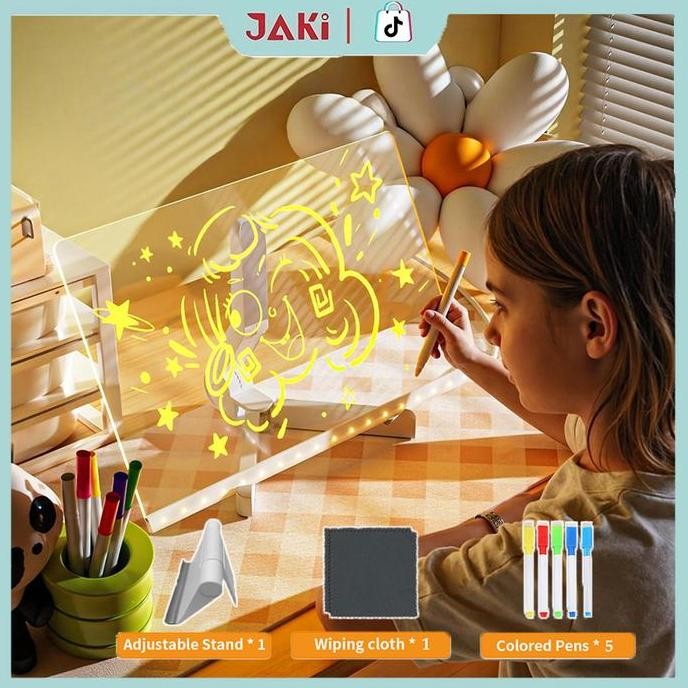 

Tersedia JAKI Acrylic Planner LED Papan Aesthetic Lukis Transparan Night Light DIY