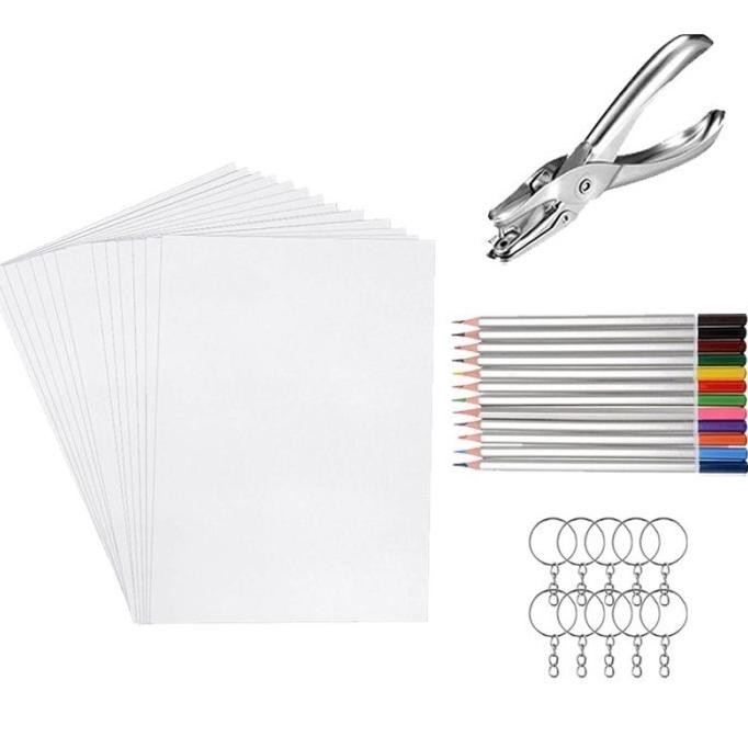 

1SET (33pcs) DIY Shrinky Dink Plastic / Heat Shrink Plastic Sheet / Printable Shrinky Dink Plastic Nugi