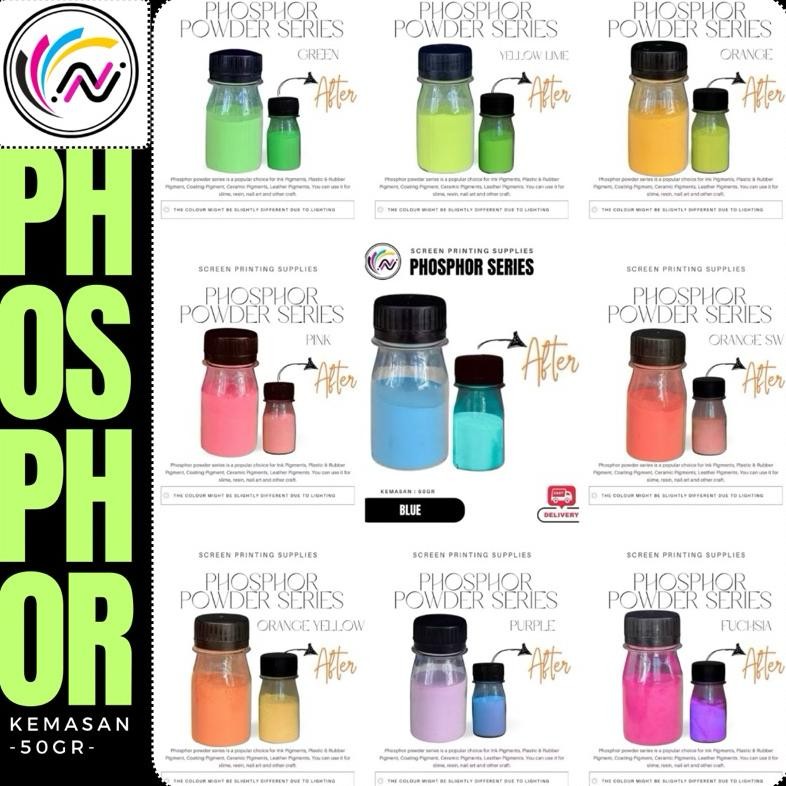 

50GR Bubuk Fosfor Glow In The Dark Sablon Pancing Resin Slime Nugi