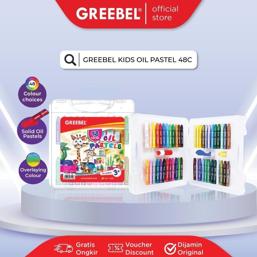 

Crayon Greebel 48 Warna / Oil Pastel Greebel 48 Warna Non Toxic Nugi