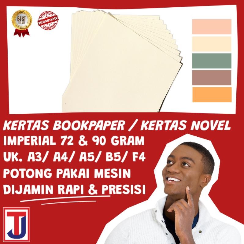 

Kertas Book Paper / Novel Imperial 72 & 90 Gsm / Gram Ukuran F4 / A4 / Quarto / A3 / A3+ /lainnya [ 1 Rim : isi 500 Lembar ] Nugi