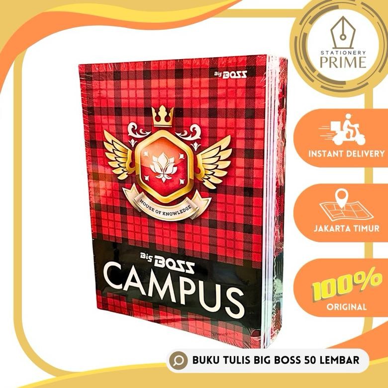 

Buku Tulis Big Boss Campus 50 Lembar ( 1 Pack isi 10 Buku ) Nugi