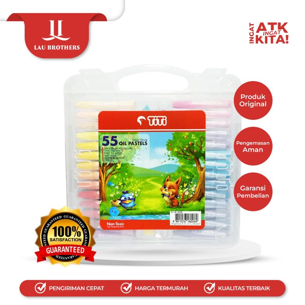 

TITI KRAYON MINYAK/ CRAYON OIL PASTEL 55 TI-P-55S (1SET) Nugi
