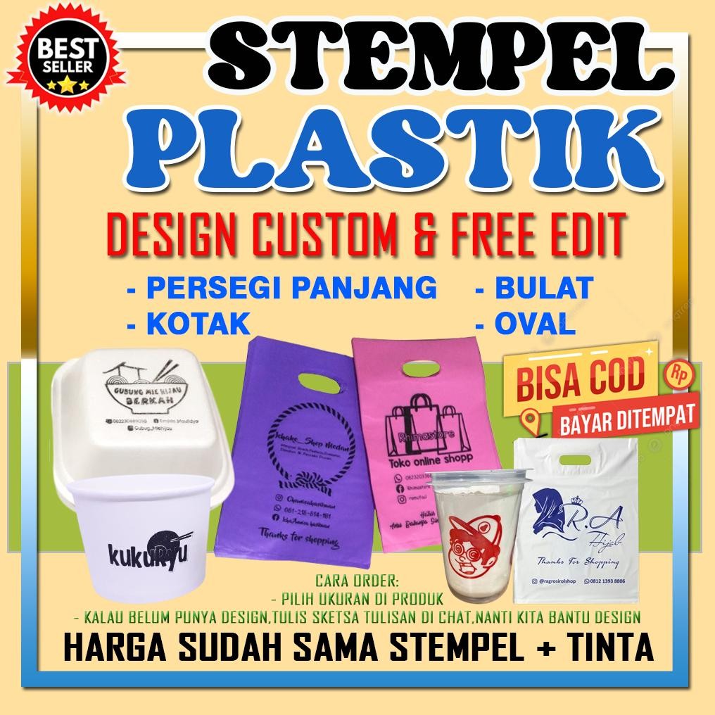 

stempel Plastik / Custom-Free Tinta Nugi