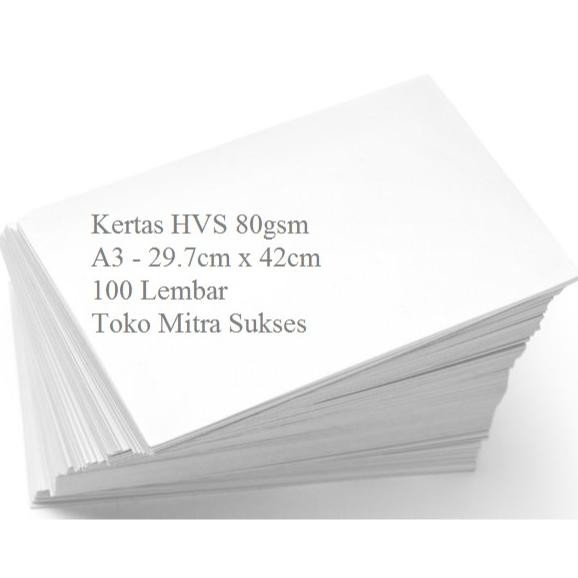 

Kertas HVS 80GSM A3 dan A3+ isi 100 Lembar Nugi