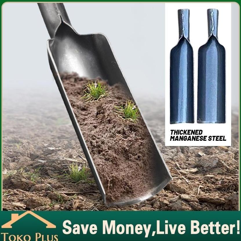 Sekop Tanah Baja Tebal Alat Pembuat Lubang Tanah Sekop Taman Nugi