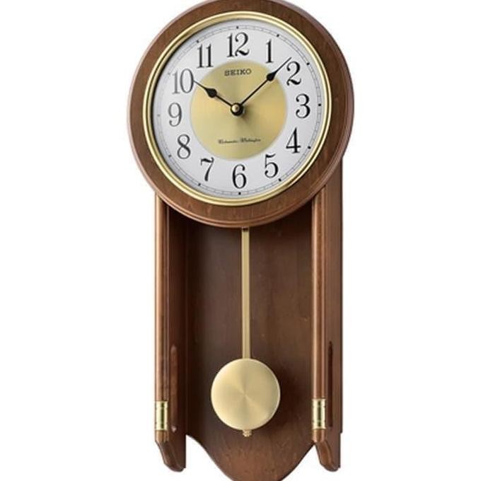 Jam Dinding Seiko Kayu Japan Westminster Qxh073B Qxh073 Original