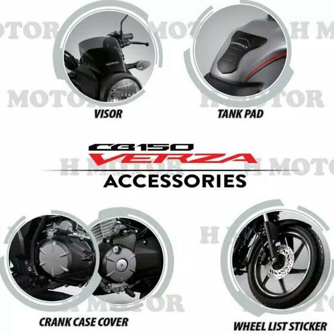 Paket Aksesoris CB VERZA 150 Orinal wheelrim crankcase tankpad visor
