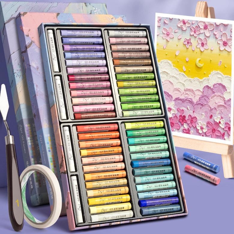 

Warna Berat Pastel Minyak Morandi Krayon Cat Minyak Warna Soft OIL PASTEL 1 set isi 24 / 36 /48Warna Crayon Lukisan alat menggambar Nugi