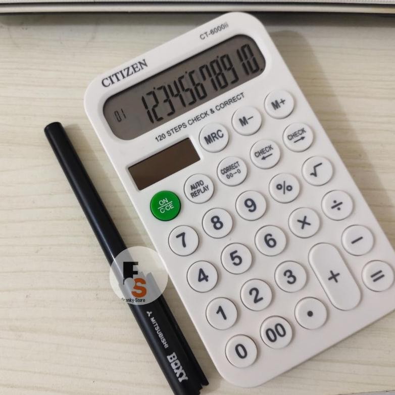 

Kalkulator Dagang Chek Ulang Citizen ct 6000ii Warna Putih Nugi