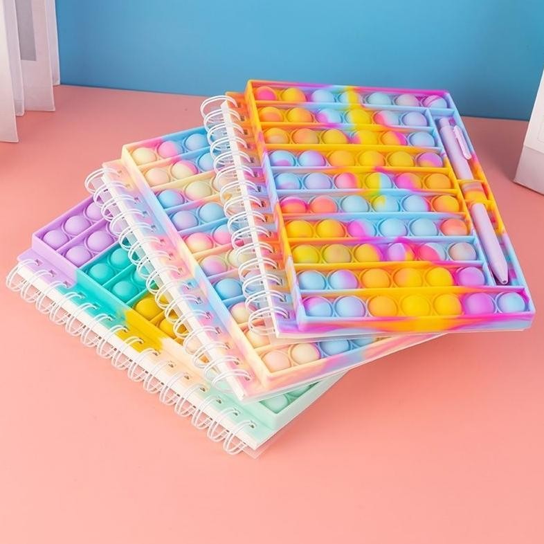 

Buku Catatan Pop It Anak Silikon Aman 21x15cm Nugi