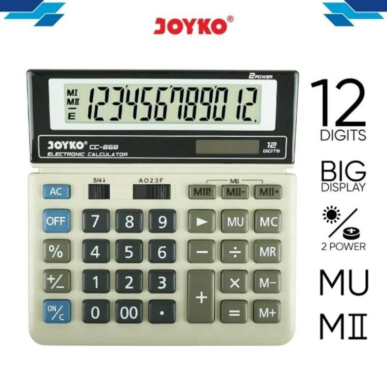 

Kalkulator Meja JOYKO CC 868 12 Digit - Calculator Big Display CC868 #Best Quality Nugi