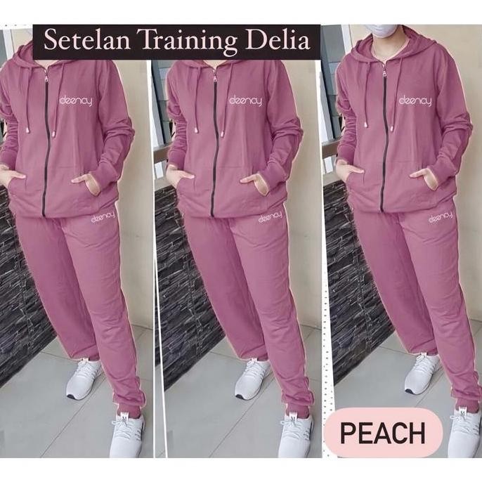 WWW2 - Setelan Training Delia Hoodie L, XL, XXL, 3XL, 4XL / Training Wanita Jumbo/ Baju Olahraga Mus