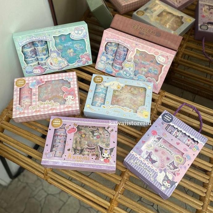 

Tersedia Washi Tape Planner Sanrio - Stiker Journal Lucu Estetik Kuromi Melody Cinnamoroll