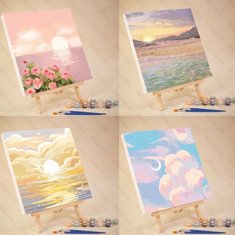 

Paint By Number 20x20 Nature Series DIY Painting Kit Canvas Paint Kit Digital Aesthetic Nugi