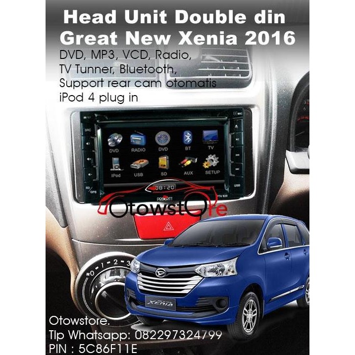 Head Unit Double din TV DVD Great Xenia 2016
