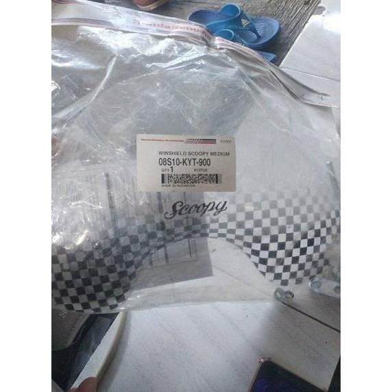 WINDSHIELD WIND SHIELD VISOR KACA PENAHAN ANGIN HONDA SCOOPY KARBU