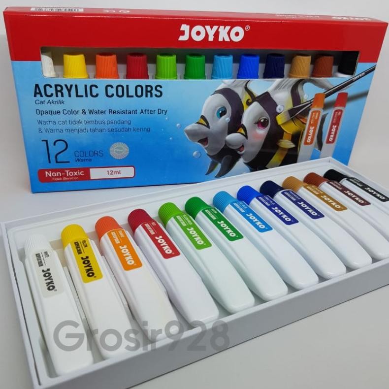 

Acrylic Colors / Cat Akrilik Joyko 12 warna Nugi