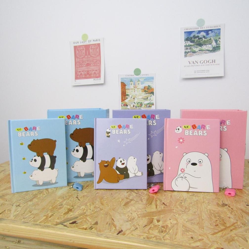 

Mandicantik Buku Gembok A6 Gambar WBB We Bare Bears Buku Diary Beruang Teddy READY JAKARTA COD Nugi