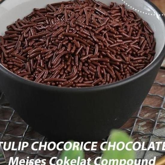 

Tulip Meses Cokelat 1Kg Chocorice Dark Chocolate Meises Coklat
