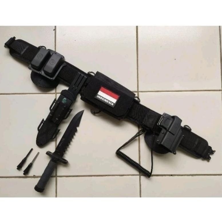 Kopel Set Pinggang Tactical Pisau Kompas TNI/Polri Terbaru
