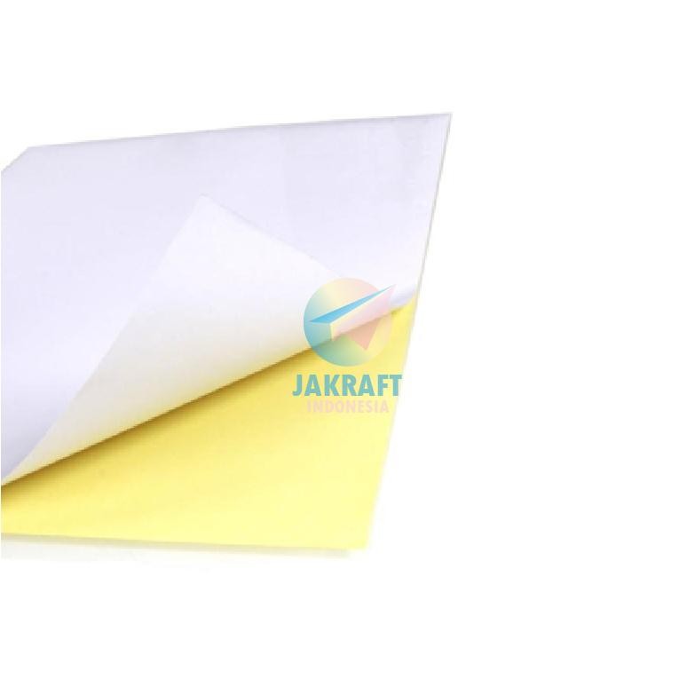 

(50 Lembar) Kertas Stiker Sticker HVS A4 ARTOS Doft Doff Putih Polos Berkualitas Mudah Dicetak Nugi