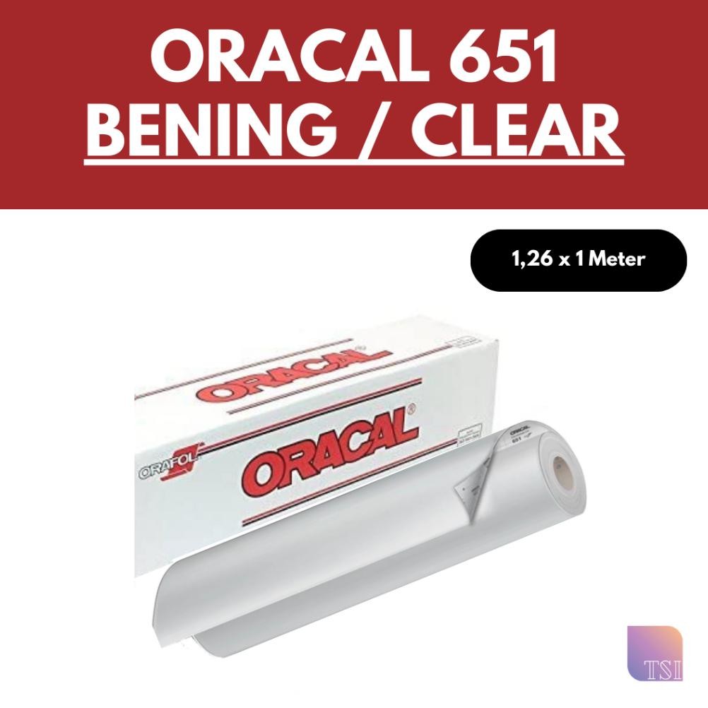 

Stiker Oracal Bening 651 - 000 Clear Transparent Glossy / Matte Doff [1 Meter] Vinyl Cutting Sticker Skotlet Transparan Nugi