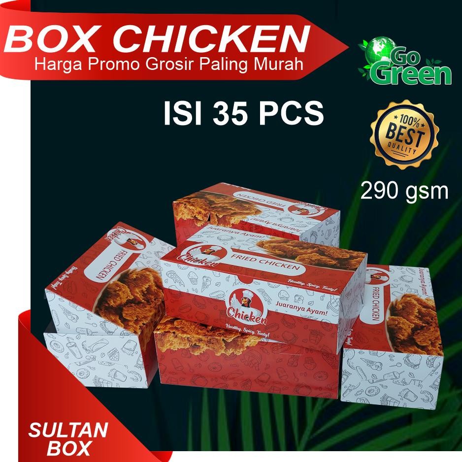 DUS BOX FRIED CHICKEN (35 PCS) BOX KFC DUS AYAM GORENG BOX FRIED CHICKEN DUS MAKANAN TERMURAH NASI A