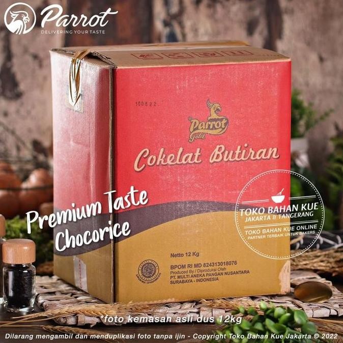 

Parrot Meises Gold 500Gr Cokelat Mesis Premium Chocorice Coklat Meses Topping