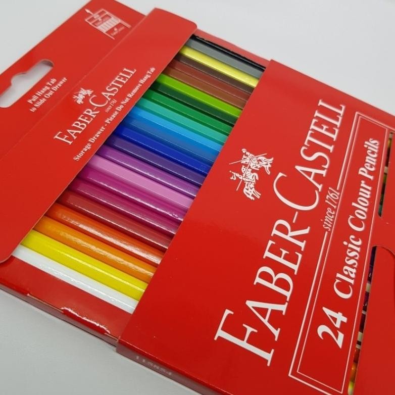 

Pensil Warna / Colour Pencil Classic FABER CASTELL 24 Warna Nugi
