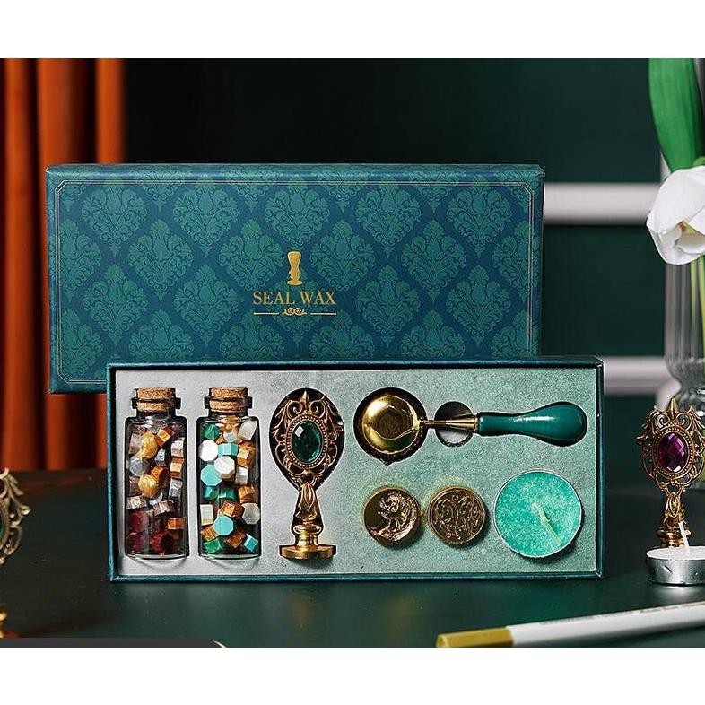 

Retro Seal Wax Beads Set Stempel Sealing Lilin Segel Wax Stempel Undangan Nugi