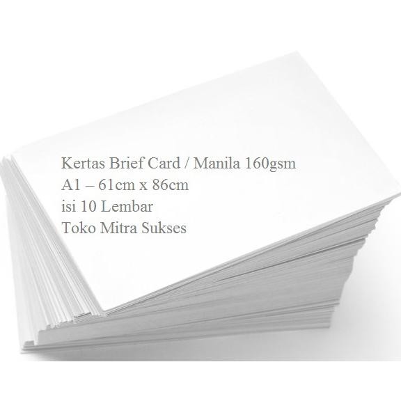 

Kertas Brief Card - BC - Kertas Manila 160gram A1 Isi 10 Lembar Nugi