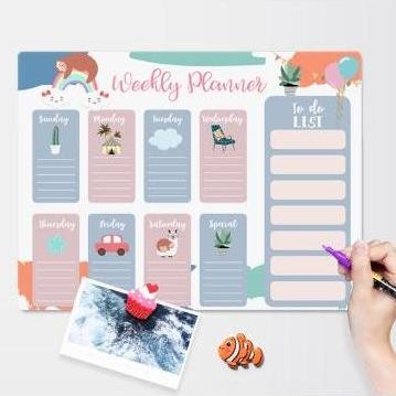 

Tersedia White Board Magnet Kulkas Meal Planner Magnetic Memo Notes Tulis Hapus