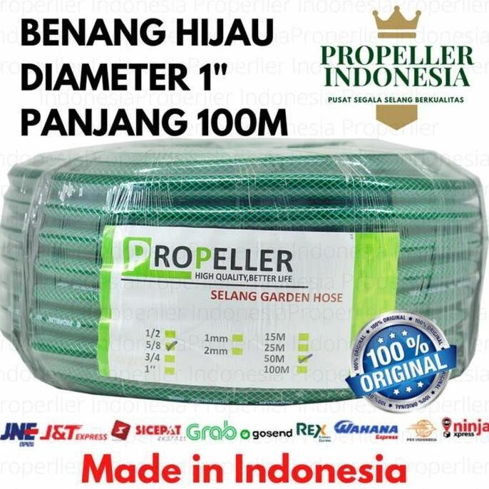selang air anti lumut Selang air benang 1" 1 inch panjang 100 meter