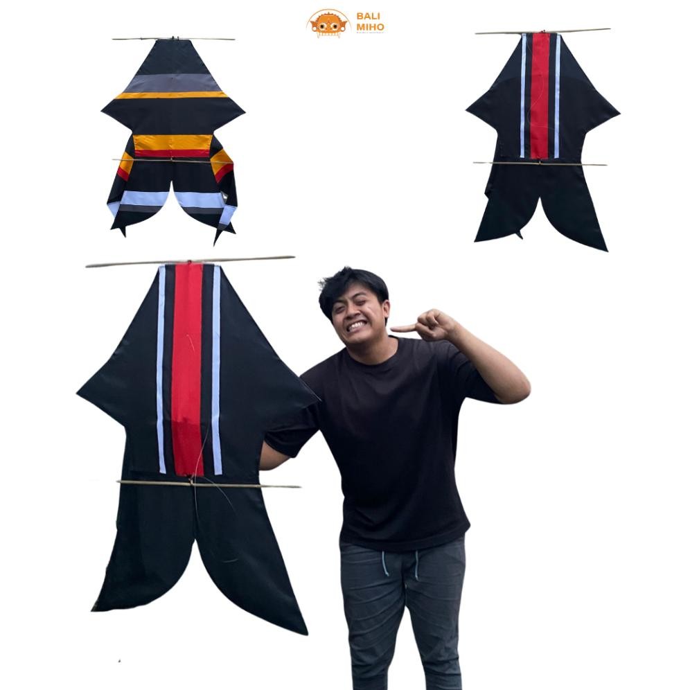 Promo Layangan Bebean Kain 80 X 1 Meter - Bebean Kain - Layangan Ikan Bali - Layangan Knockdown - Be