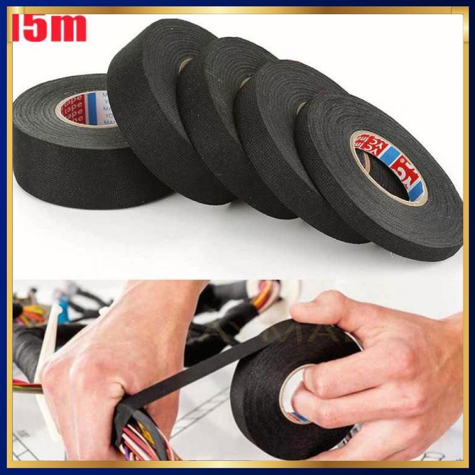 

Rd1- Lakban Kain Pembungkus Kabel Tape Heat-Resistant 9Mm 15M - Tf12