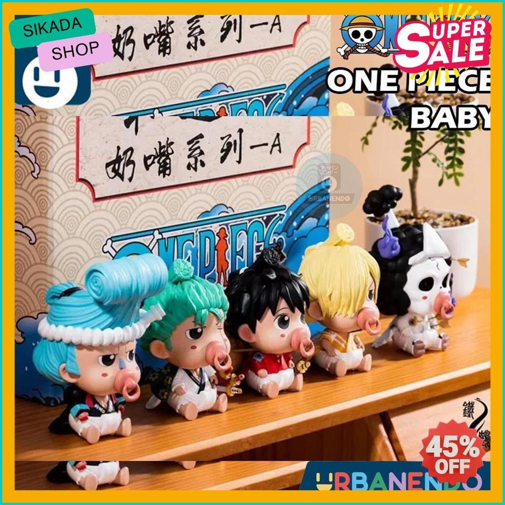 Action Figure Mini Baby One Piece Baby Luffy Zoro Sanji Brook Franky Diskon Setengah Harga