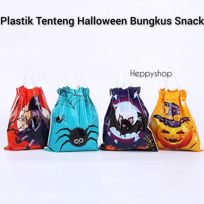 

*$*$*$*$] Plastik Serut Tenteng Halloween Bungkus Kantong Kemasan Snack Biskuit