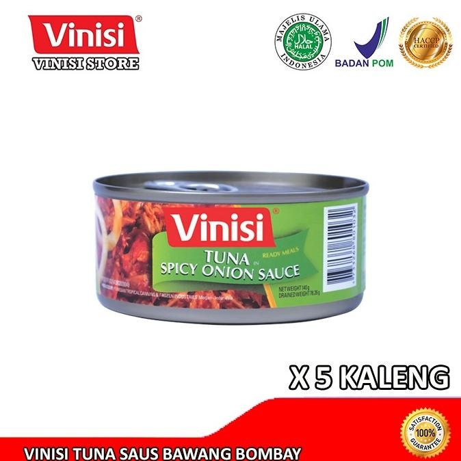 

NO_MORE Paket 5 Kaleng Vinisi Tuna Saus Bawang Bombay 140 Gr