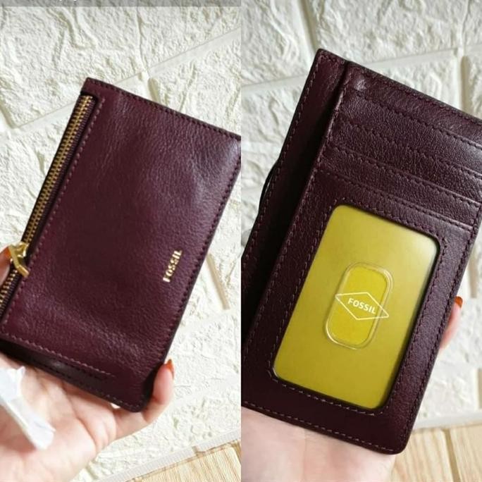 Fossil Card Case Fig Color