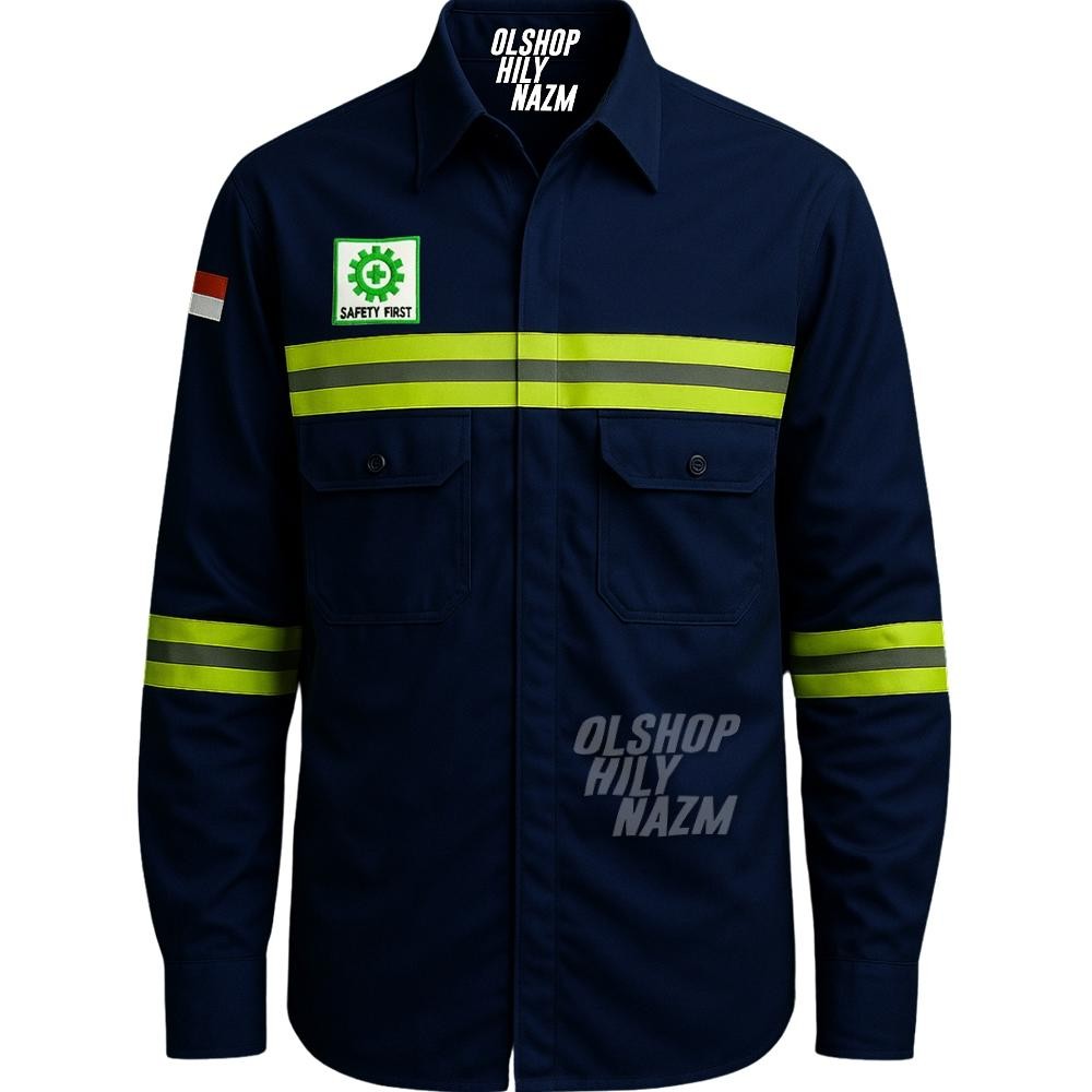 KEMEJA SAFETY|WEARPACK SAFETY|KEMEJA KERJA|KEMEJA LAPANGAN|KEMEJA PROYEK|kemeja safety tangan panjan
