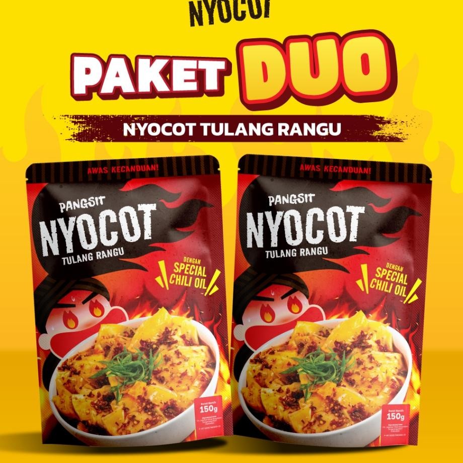 

Nyocot Paket Duo Pangsit Tulang Rangu Renyah Gurih Cocok Untuk Ngemil Cemilan Pangsit Chili Oil Makanan Nt