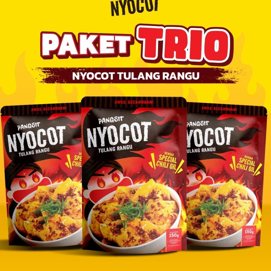 

Nyocot Paket Trio Pangsit Tulang Rangu Renyah Gurih Cocok Untuk Ngemil Cemilan Pangsit Chili Oil Makanan Nt